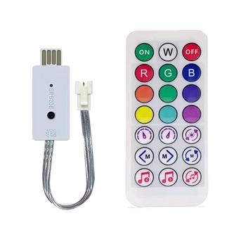 DC5V SP620E USB Bluetooth zenei pixel vezérlő alkatrész RF távirányító WS2812 RGB LED szalag fényszalaghoz