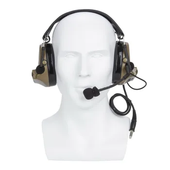 U94 PTT+Brown taktikai headset és zajcsökkentő hallásvédő fejhallgató BAOFENG UV9R UV-9R Plus UV-XR BF-A5 készülékhez
