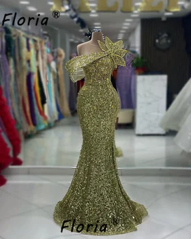 Teljes flitterek Gyöngyök Bling Bling csillogó estélyi ruhák Bojtok Csillogó Dubai sellő báli ruha Női esküvői parti ruhák