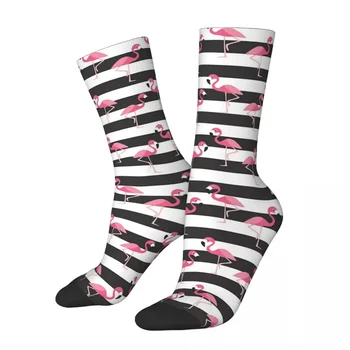 Évszakban Flamingó kaktusz trópusi ruber zokni Harajuku Super Soft Sport középső cső zokni Alkalmi harisnya férfiaknak Női ajándék