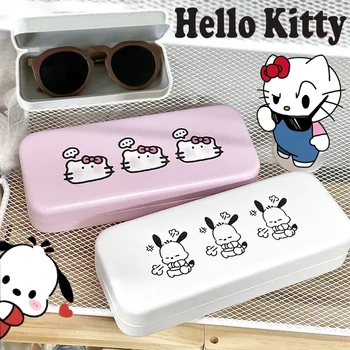 Sanrio Hello Kitty szemüvegtok Napszemüveg doboz Anime hordozható szemüveg tároló doboz Lány szemüveg védőhuzat születésnapi ajándék