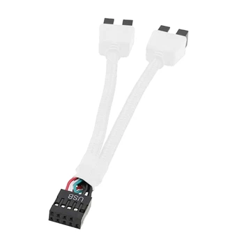 USB 9Pin Splitter árnyékolt USB 2.0 9Pins - két 9 tűs elosztó kábel Megbízható DropShipping