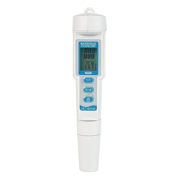 Hordozható digitális LCD EC pH TEMP vízminőségmérő akvárium hidroponikus gyógyfürdő úszómedence ph ec hőmérséklet analizátor teszter háttérvilágítású