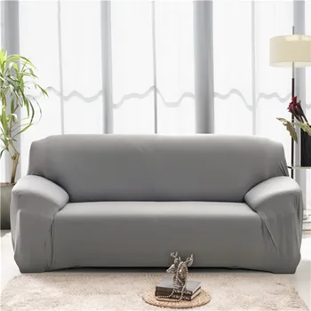 Egyszínű rugalmas kanapéhuzat Spandex Modern poliészter sarokkanapé kanapé Slipcover székvédő Nappali 1/2/3/4 üléses