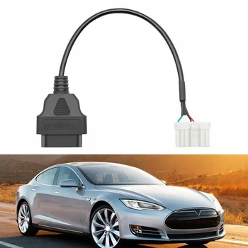 12 tűs OBD2 adapter a Tesla Model X S diagnosztikai kábelhez Szkennelés a Tesla All OBD2 protokollomhoz