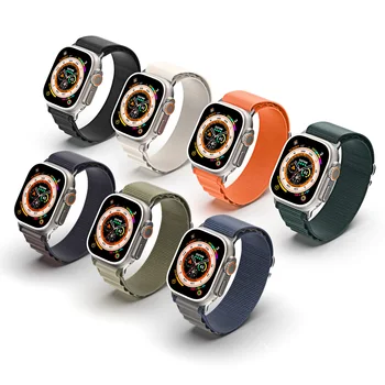 Vadonatúj Apple Watch Series 9 8 Ultra sávos 38-49mm divat kétrétegű szőtt kültéri sportóraszíj