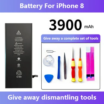  Aleaivy telefon akkumulátor iPhone 8 8G iPhone8 IP8 PLUS 8plus készülékhez iPhone8PLUS ingyenes javítószerszám-készlettel Eredeti nagy kapacitású bater