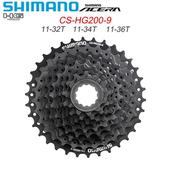 Shimano CS-HG200-9 9S sebességkazettás lánckerék hegyi országúti kerékpárhoz 11-32T / 34T / 36T szabadonfutó MTB lendkerék eredeti kerékpár alkatrész