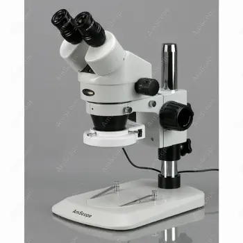 Zoom sztereó mikroszkóp--AmScope kellékek 7X-45X ellenőrző oszlopállvány zoom sztereó mikroszkóp + 64 LED-es lámpa