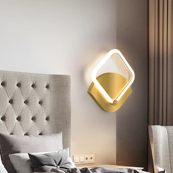 Új design fekete/arany LED fali lámpák Fürdőszoba fény hálószoba lámpa Beltéri fali lámpa Modern otthoni világítás Falra szerelhető pálcalámpa