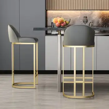 Manikűr Nordic Bar Szék Recepció High Island íróasztal design szék Make up Modern fém tabourets de bar otthoni bútorok