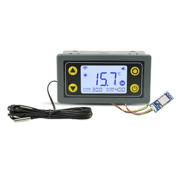 ST10W 10A Távoli WIFI termosztát hőmérséklet-szabályozó modul DC6-30V fűtési APP időzítés Munkahőmérséklet mérő B