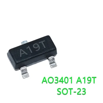 50PCS AO3401 SOT23 A19T SOT-23 SOT23-3 SMD Új és eredeti IC lapkakészlet