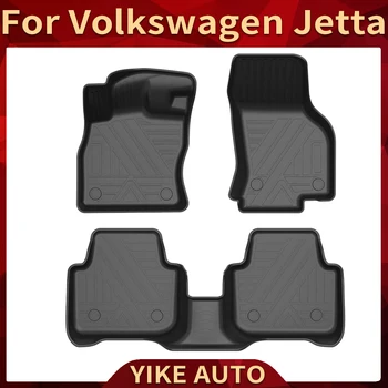 Volkswagen Jetta MK6 MK7 2010-2023 autós padlószőnyegekhez Minden időjárási TPE lábszőnyeg szagtalan párnatálca szőnyeg belső kiegészítők