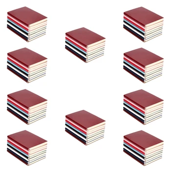 10X 6 színes véletlenszerű puha borítójú PU bőr notebook Jegyzetfüzet írásnapló 100 oldalas bélelt naplókönyv
