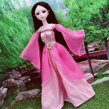 Gyönyörű 60cm babaruhák Ősi jelmez ruházat Lány gyermek játék ruha Diy 1/3 baba kiegészítők ajándék
