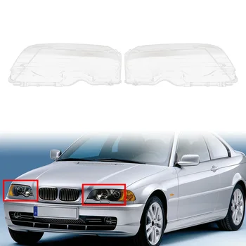 2Db bal és jobb oldali autó első fényszóró lencsefedél BMW 3-as E46 2 ajtós 1999-2003 M3 2 ajtós 2001-2006