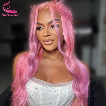 Wear Go ragasztómentes paróka Brazil rózsaszín egyenes előre kihúzott 613 csipke elülső baba emberi színű emberi haj parókák fekete nőknek