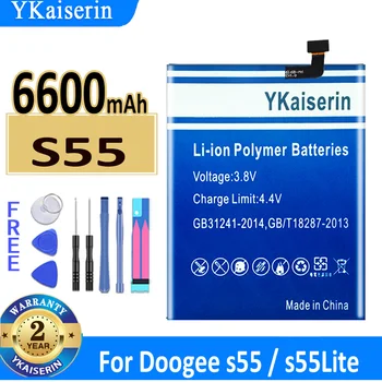  YKaiserin akkumulátor S 55 6600mAh Doogee S55 / S55Lite S55 Lite S 55 Lite Új Bateria + Követési kód