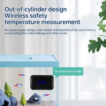 0-50 °C öntapadó haltartály hőmérő Nagy pontosságú LCD digitális kijelző Elektronikus hőmérő akkumulátorral