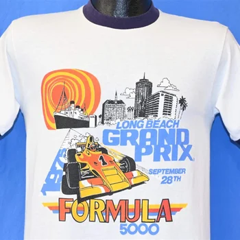 70-es évek Long Beach Grand Prix 1975 Az első Formula 5000 Racing Open Wheel Car póló kicsi