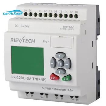 RIEV TECH Mini PLC PR-12DC-DA-TN osztó programozható plc vezérlő automatikus 100xry kiterjesztésű plc kártya por