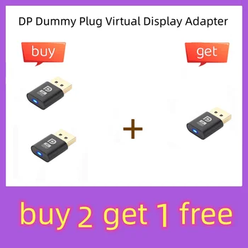 DP dummy dugó Virtuális kijelző adapter EDID fej nélküli emulátor 4K DP Displayport virtuális kijelző tartozékok videokártyához