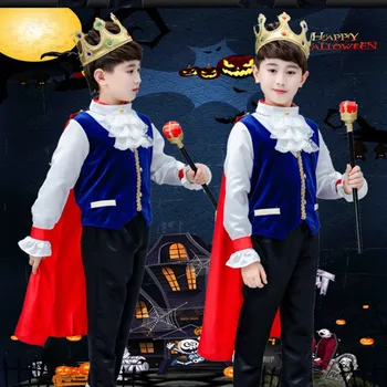 Halloween Cospaly Gyermeknapi jelmez Kalóz király Cosplay herceg ruhák színpadi előadás Öltöny születésnapi zsúr felszerelés