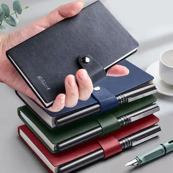 A7 Mini notebook hordozható zsebjegyzettömb PU borító napló könyv kézírás Word Book Memo Pad Office Diákiskolai írószerek
