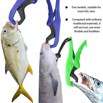 Új Fish Lip Gripper Fishing Grabber Fish Control Catcher Lifter fogó zsinórral Horgász ajakfogó szerszámok