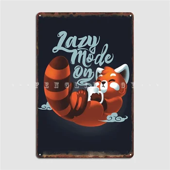 lusta mód Vörös panda poszter Fém plakett falfestmény Vintage plakettek Kocsma garázs Ón jel plakát