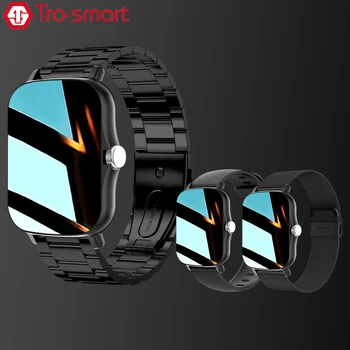  Fekete színű intelligens óra férfi nők okosóra férfi érintőképernyő Smartclock Androidra IOS Sport Fitness Tracker Life vízálló