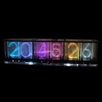 Glow Tube óra Utánozza a színes RGB zenei spektrumot DIY készletek dekorációs ajándék fény éjszakai fény csepphajó