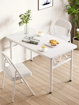 Fali hosszú asztal, összecsukható asztal és szék, telepítés nélküli négyszögletes asztal, kültéri étkezőasztal, kölcsönző, egyszerű háztartás
