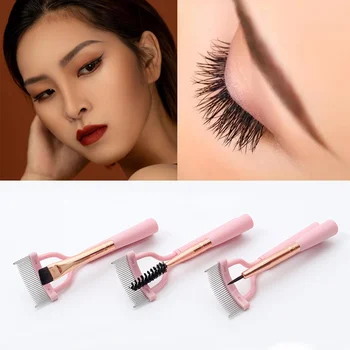 Double Head Eyelash Curler Beauty Makeup Lash Comb összecsukható fém szemhéjfesték szemceruza ecset szempillaspirál göndör kozmetikai eszköz nőknek