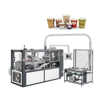 YG Nagy hatékonyságú papírpohárkészítő gép kis teához Kávé eldobható papírpohár gyártó berendezés gyártósor