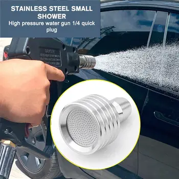 Nagynyomású mosó autómosó pisztoly 1/4 gyorsbetétes mosófúvóka Rozsdamentes nyomású zuhany alacsony autó fúvóka acél Háztartás B5D6