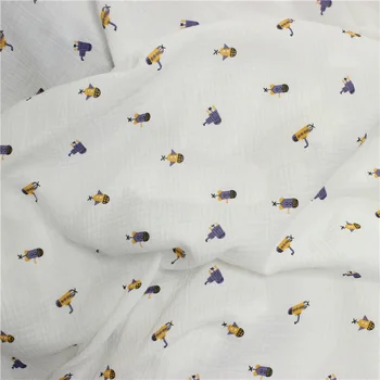 Rajzfilm nyomtatás Pamut krepp szövet DIY varrás varrás steppelés patchwork babaruhák pizsama hálóruha párnahuzatok lepedők