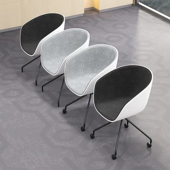 Modern design műanyag és fém forgatható irodai szék Számítógépes szék Tanulmányi székek Divattervezés Loft Népszerű kerekesszékes ülés