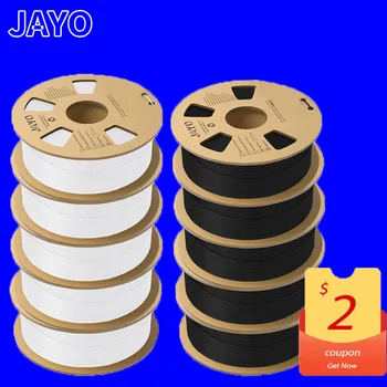 JAYO 3D nyomtató PLA/PETG/ABS Filament 1,75mm+/-0,02mm 10 tekercs 3D nyomtatás keringető anyagok nem mérgező 3D nyomtatóhoz és 3D tollhoz