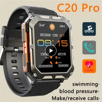 2023 C20 Pro Smart Watch 1,83 hüvelykes Bluetooth-kompatibilis IP68 vízálló zenehívás Kültéri sport fitnesz pulzusmérő okosóra