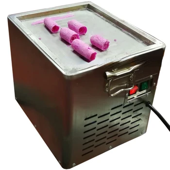 Kis otthoni használatra 110v 220v elektromos thai serpenyő sült joghurt fagylalt hengerelt gép