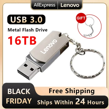 Lenovo USB flash meghajtó USB 3.0 16TB Pen Drive 4TB 8TB nagy sebességű Transfer Metal hordozható Pendrive Cle U Disk Memoria USB Stick