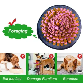 kézzel mosható kutyajáték kisállat szimatoló pad puha filc szövet lassú ételadagoló kutyáknak csúszásmentes kirakós játék mentális stimulációhoz kisállat