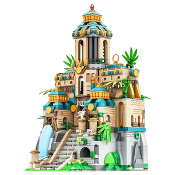 MOC Az elveszett templom építőelemei Játék DIY modell kockák Középkori vár játékok készletek Építészet összeszerelés Kockák Gyermek ajándék
