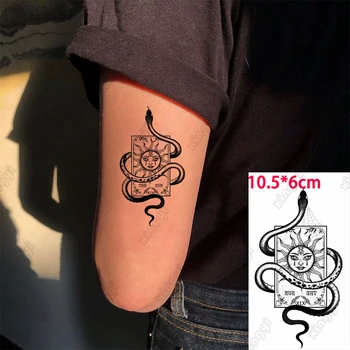 Vízátadás Tetoválás Kígyó Bálna Naptőr Levél Gyermek Body Art Vízálló Ideiglenes Tatto Hamis Falsh Tatoo férfinak Nő