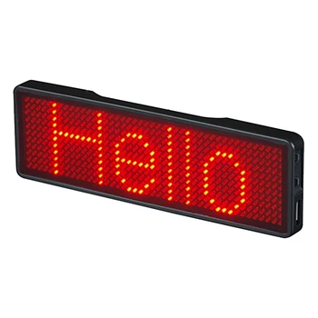 Bluetooth LED névjelvény Újratölthető fényjel DIY programozható görgethető üzenőfal kijelző LED,Type 2