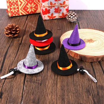 Aranyos gyerekek csillogó Halloween hajtűk Mini boszorkány kalap Hajklipek Party Fesztivál Fejdísz Halloween Cosplay jelmez kellékek