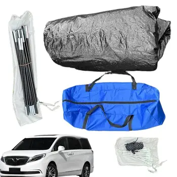 univerzális kemping csomagtérajtó sátor Kétrétegű esőálló SUV sátrak napellenzővel ellátott kempingezéshez Csomagtartó lombkorona automatikus sátor