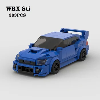Új Japán JDM WRX STI Racing Sport Autó Jármű Speed Champion Racer MOC építőelemek Kockák DIY játékok fiúknak Születésnapi ajándékok